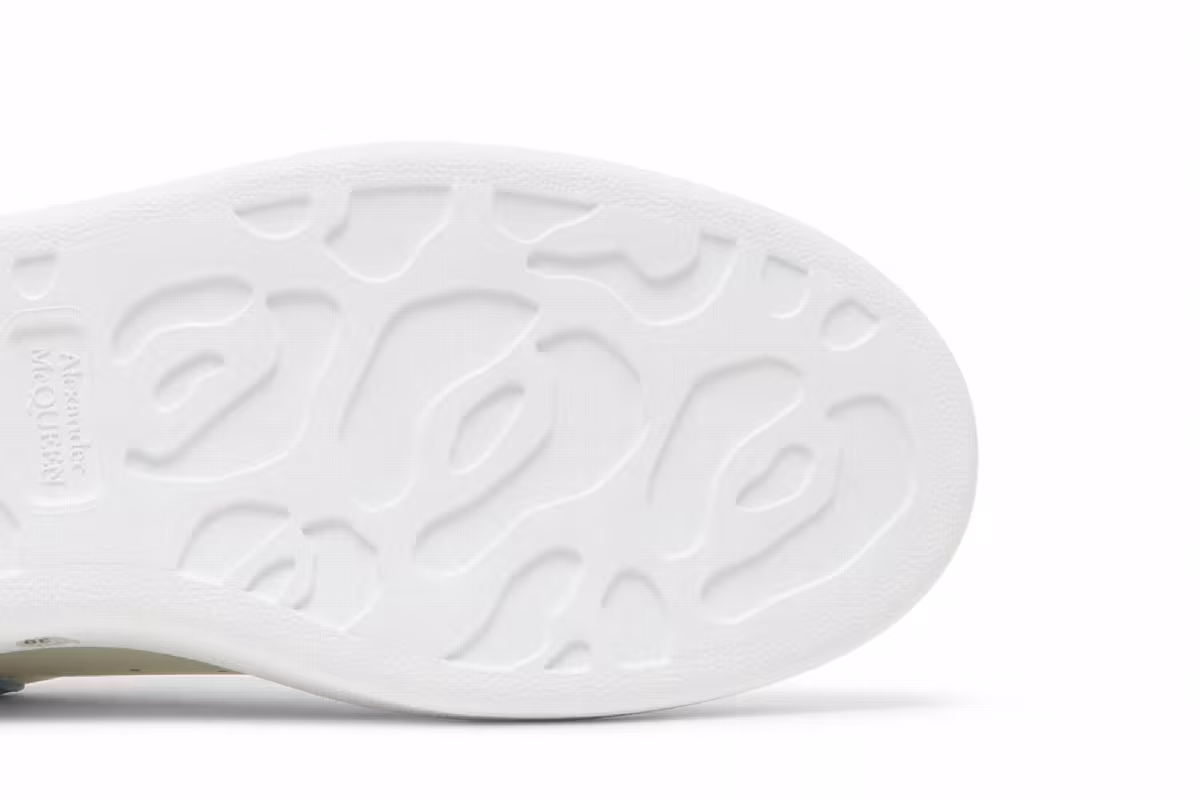 Alexander McQueen Women's Oversized Sneaker White Powder Blue, view 6