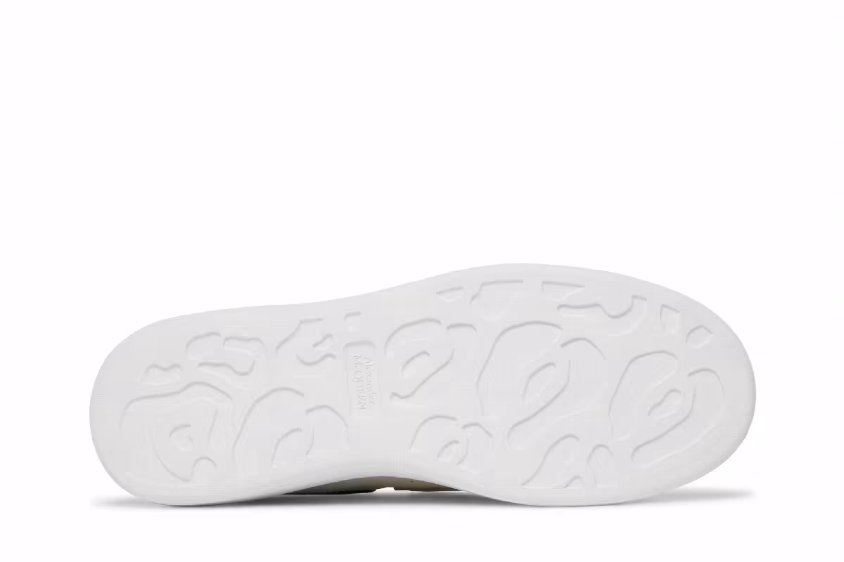 Alexander McQueen Oversized Triple Strap Sneaker White Black, view 5