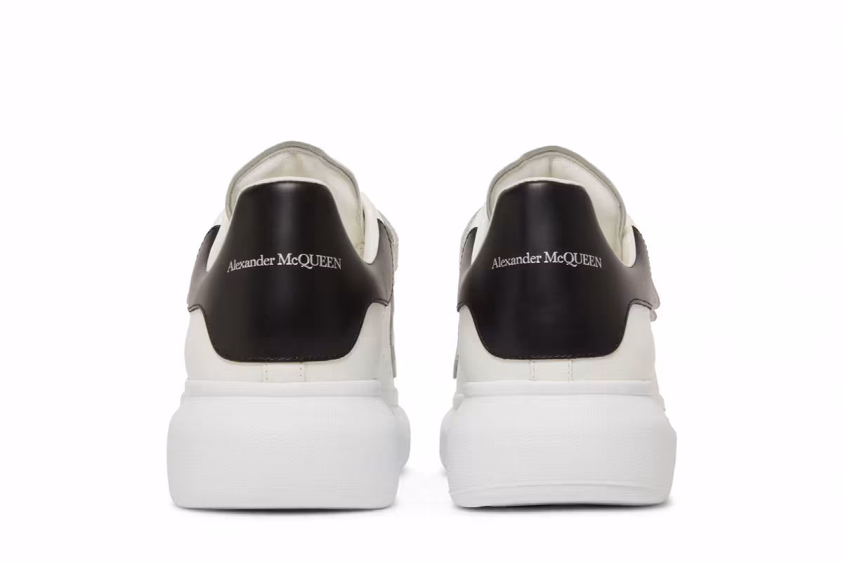 Alexander McQueen Oversized Triple Strap Sneaker White Black, view 7