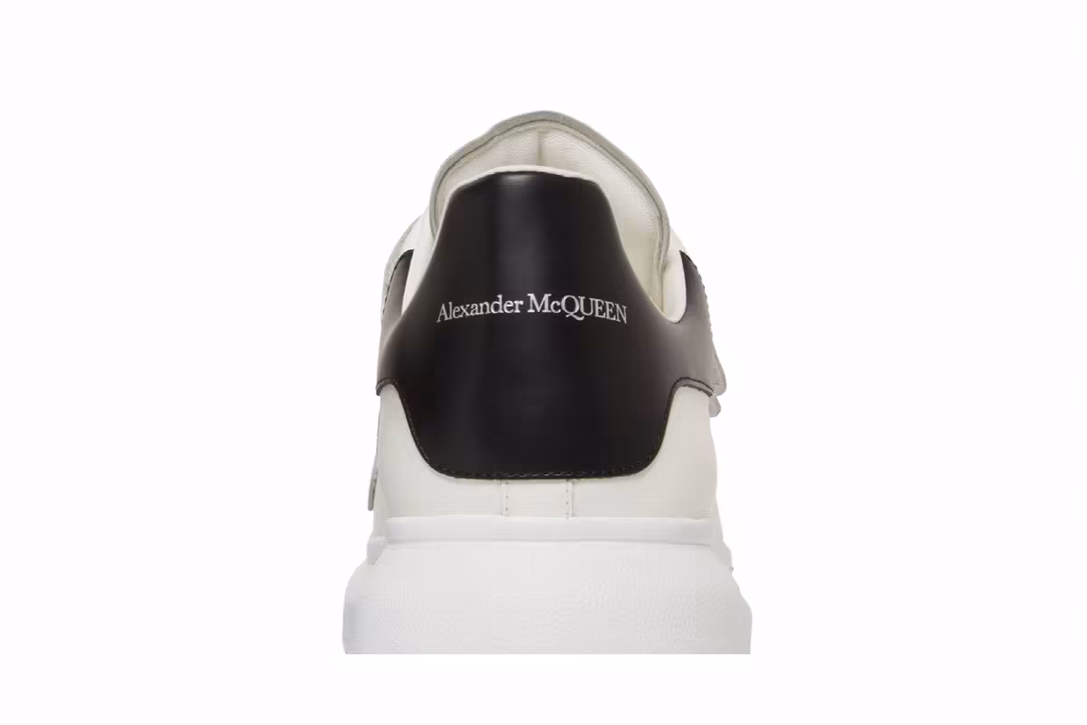 Alexander McQueen Oversized Triple Strap Sneaker White Black, view 8