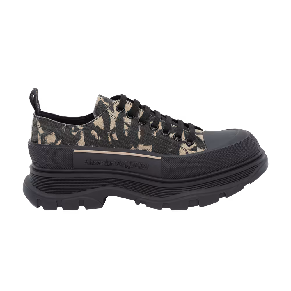 Alexander McQueen Tread Slick Lace-Up Graffiti - Black Beige