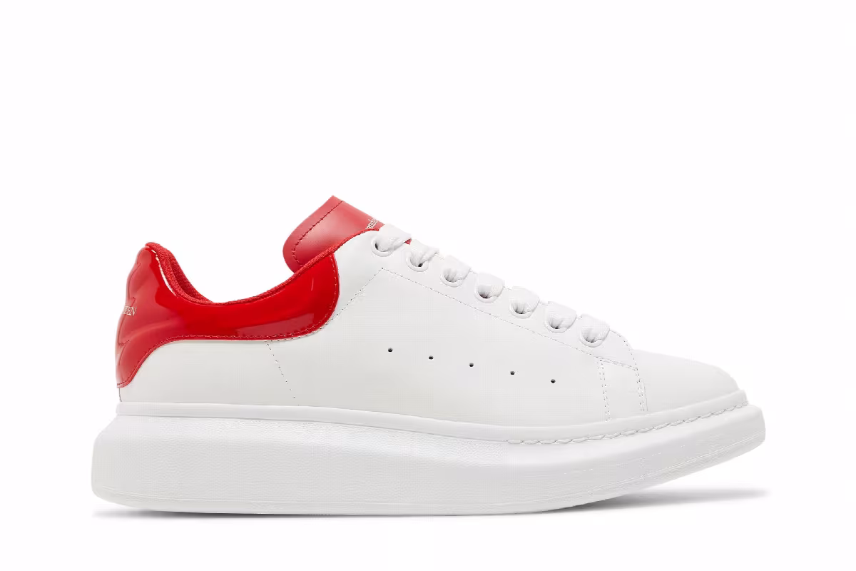 Alexander McQueen Oversized Sneaker White Lust Red, view 2