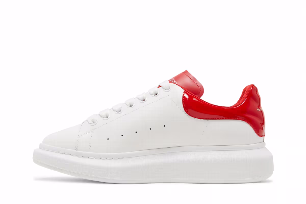 Alexander McQueen Oversized Sneaker White Lust Red, view 4