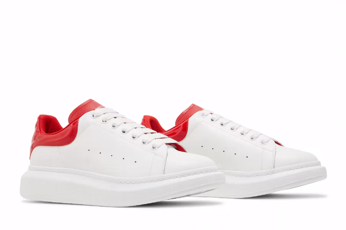 Alexander McQueen Oversized Sneaker White Lust Red, view 9