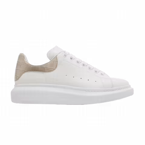 Alexander McQueen Oversized Sneaker 'White Beige Crocodile'