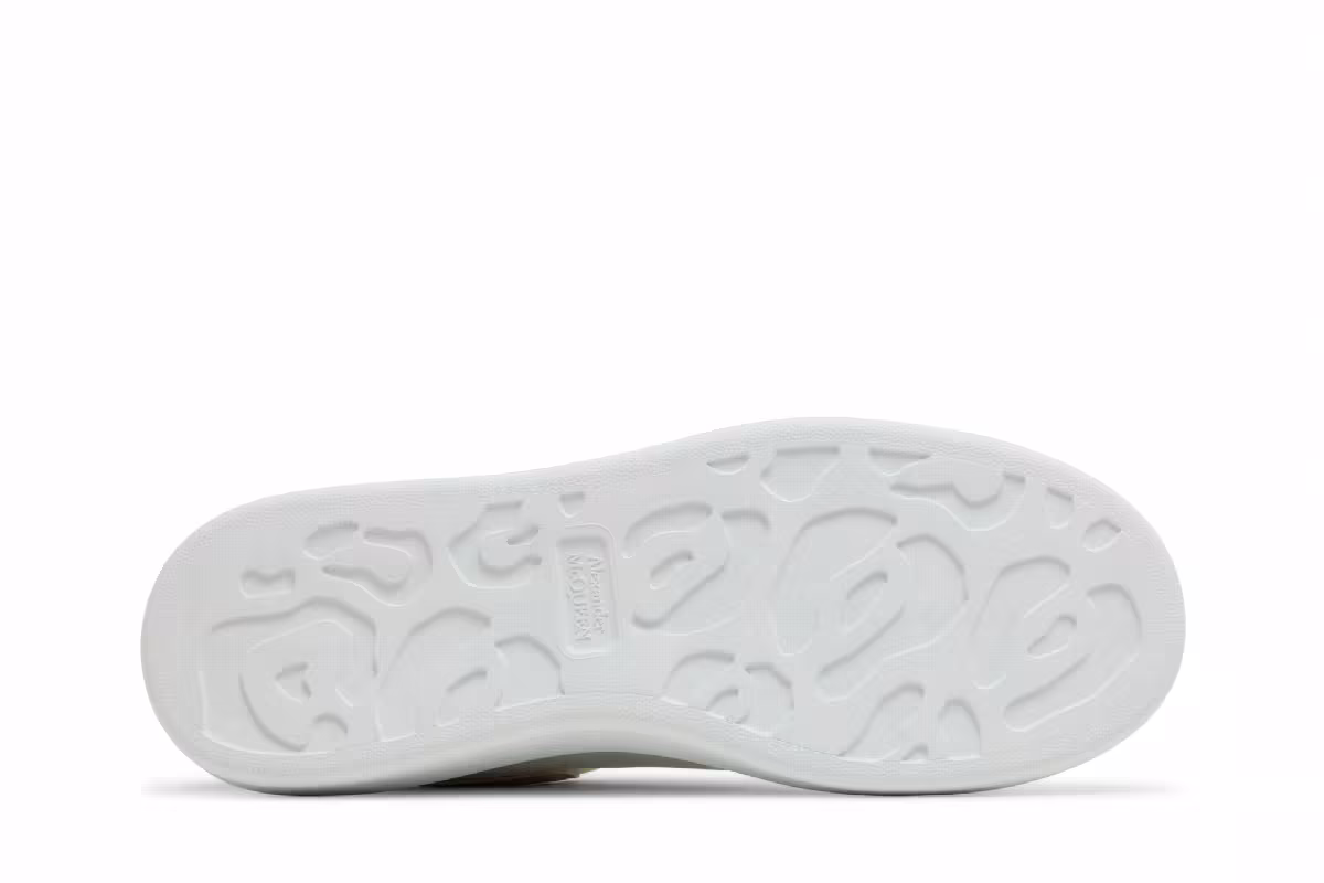 Alexander McQueen Oversized Sneaker White Beige Crocodile, view 5