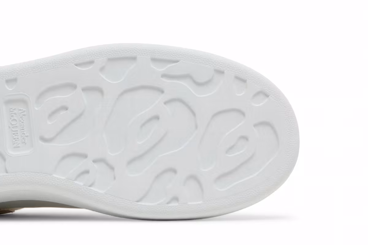 Alexander McQueen Oversized Sneaker White Beige Crocodile, view 6