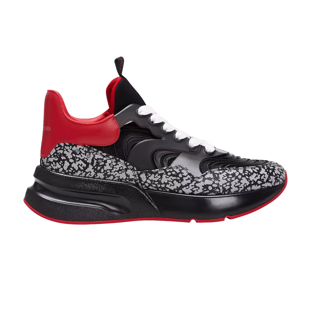 Alexander McQueen Oversized Runner Black Red Reflective
