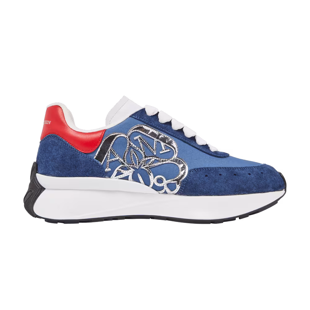 Alexander McQueen Women's Sprint Runner Blue Silver