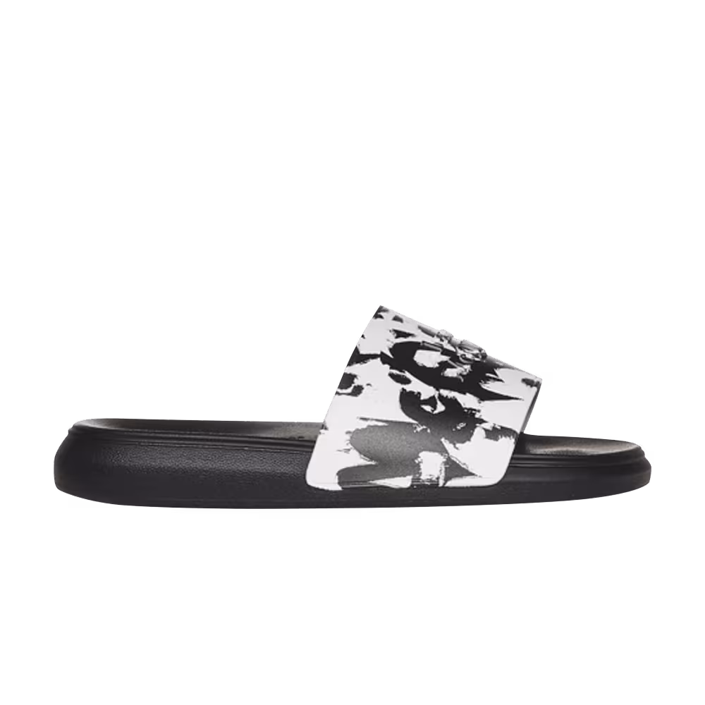 Alexander McQueen Rubber Pool Slide Graffiti - White Black