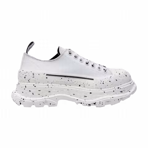 Alexander McQueen Tread Slick Lace Up 'White Black Speckled'