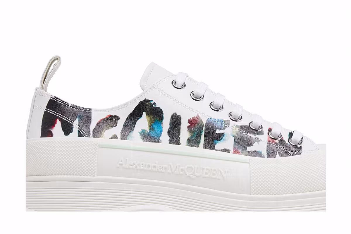 Alexander McQueen Tread Slick Lace-Up Watercolour Graffiti, view 3