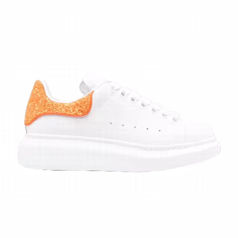Alexander McQueen Wmns Oversized Sneaker 'White Sunset Orange Glitter'