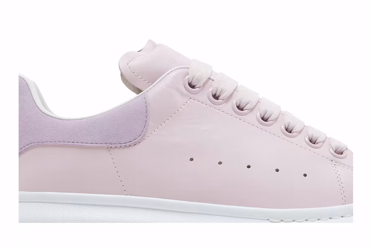 Alexander McQueen Women's Oversized Sneaker Pale Ice Pink Lilac, view 3