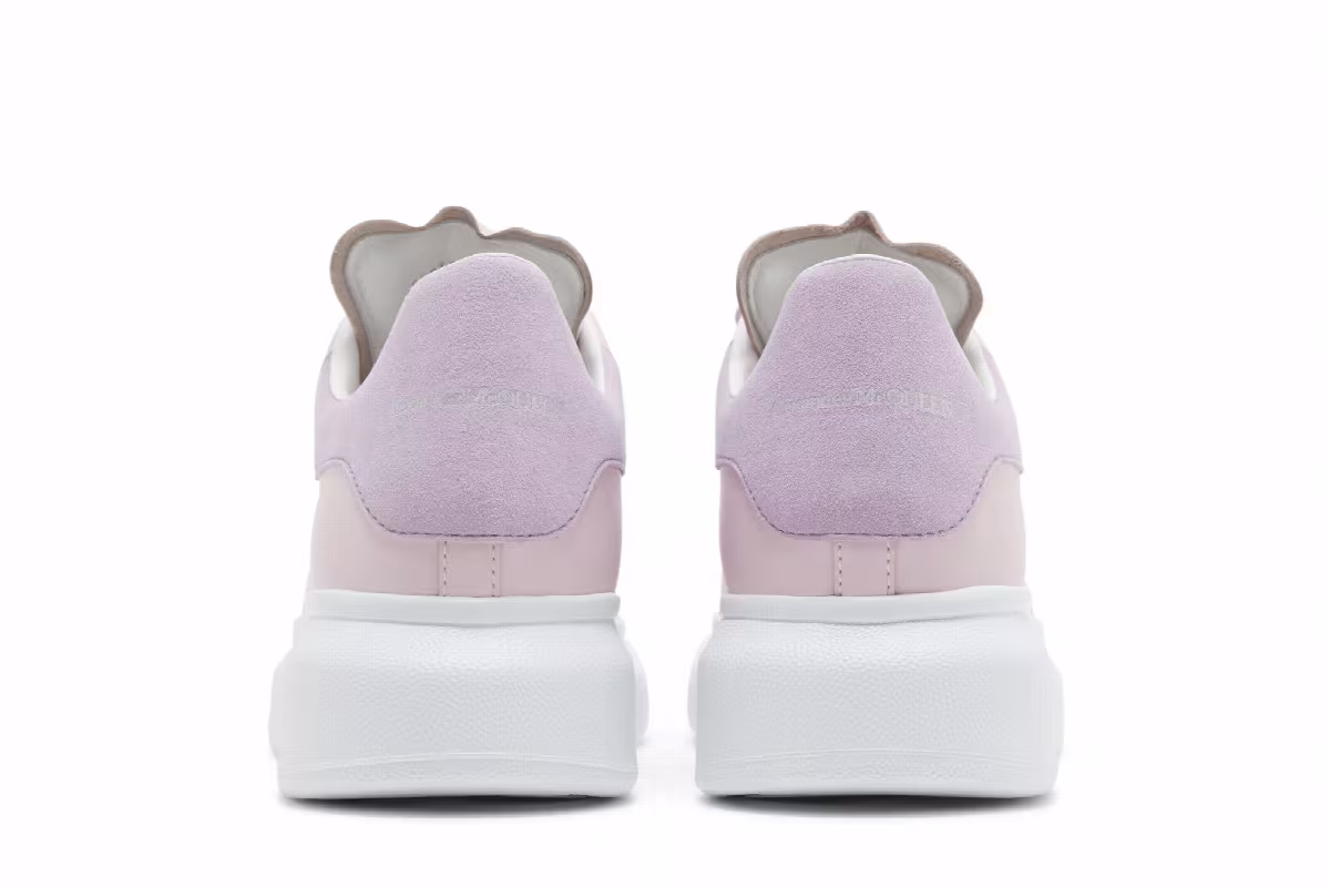 Alexander McQueen Women's Oversized Sneaker Pale Ice Pink Lilac, view 7