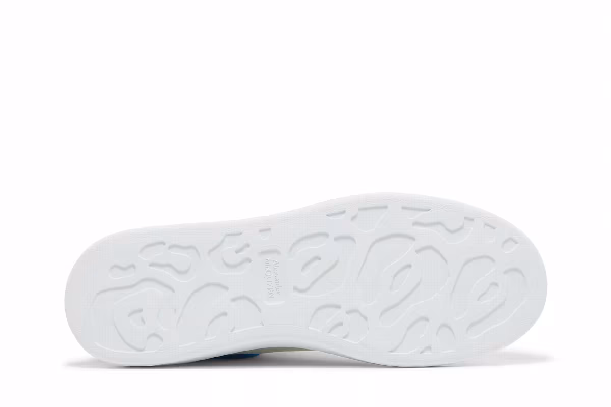 Alexander McQueen Oversized Sneaker White Electric Blue, view 5