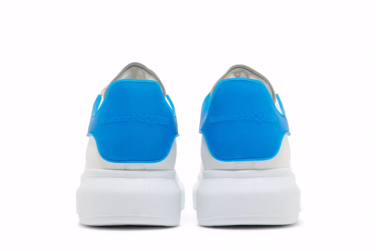 Alexander McQueen Oversized Sneaker White Electric Blue, view 7