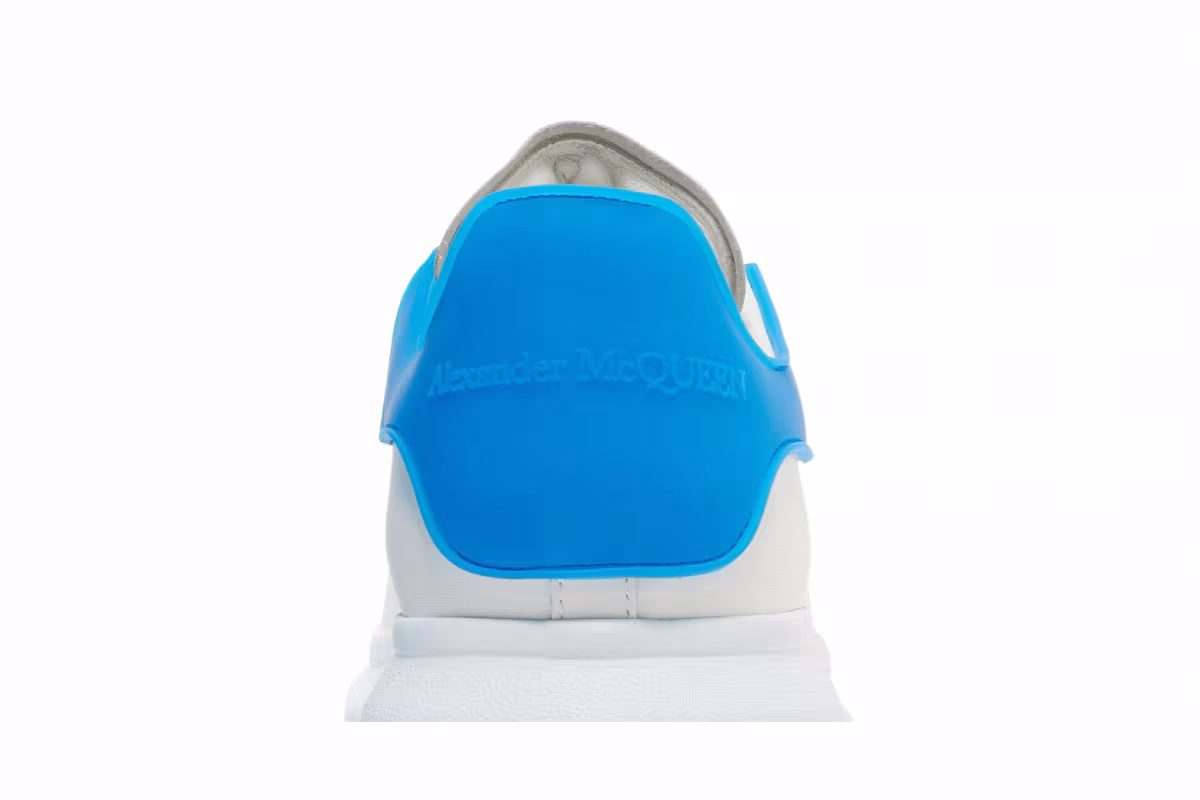 Alexander McQueen Oversized Sneaker White Electric Blue, view 8