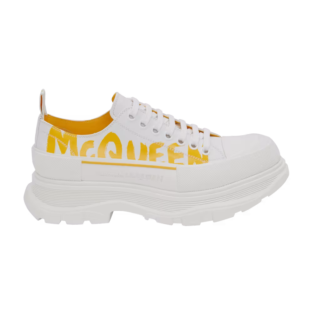 Alexander McQueen Tread Slick Lace-Up White Pop Yellow