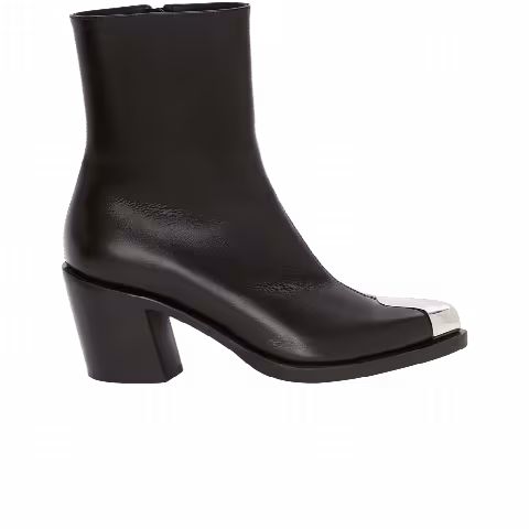 Alexander McQueen Wmns Punk Boot 'Black Silver' 2022