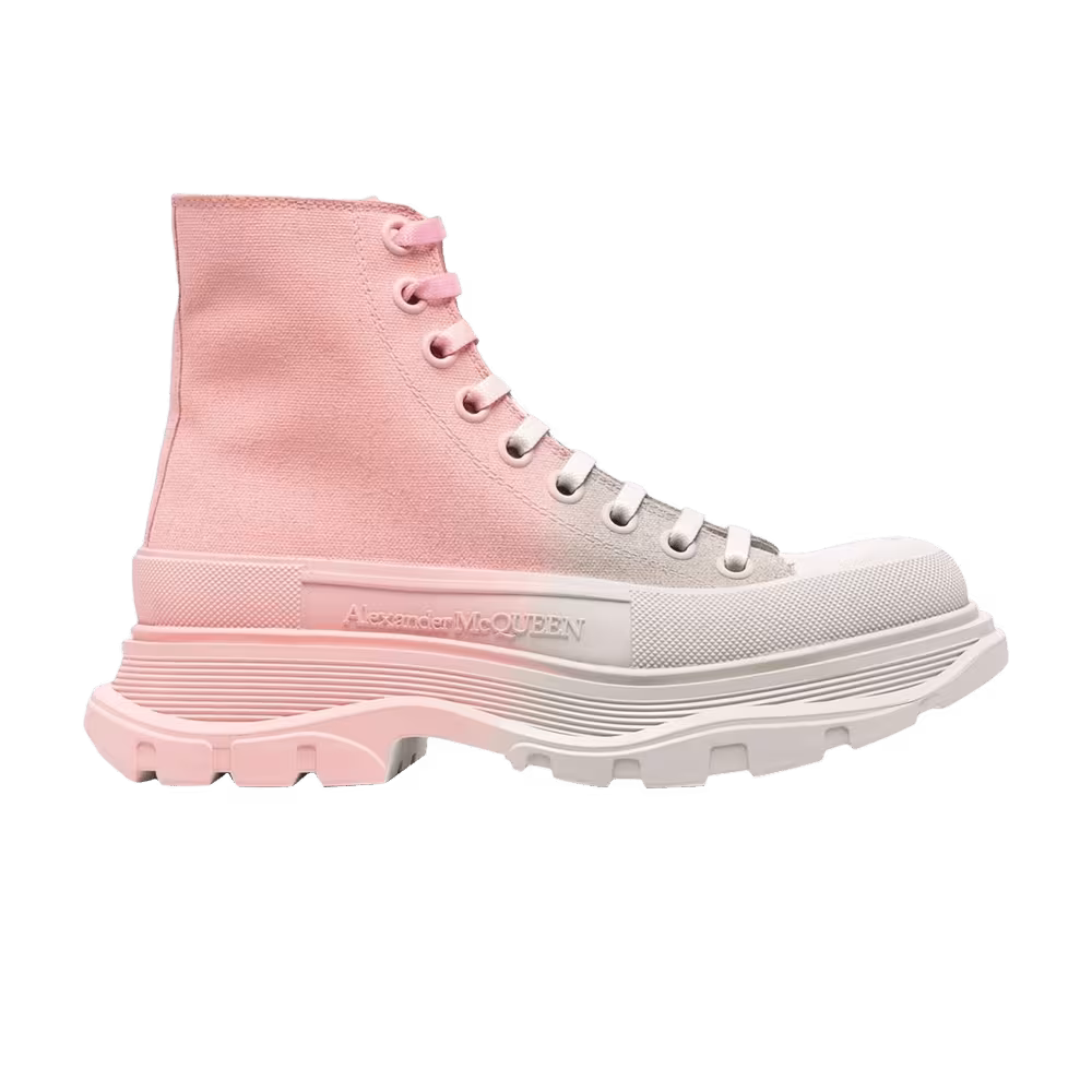 Alexander McQueen Women's Tread Slick Boots Pink Grey Gradient
