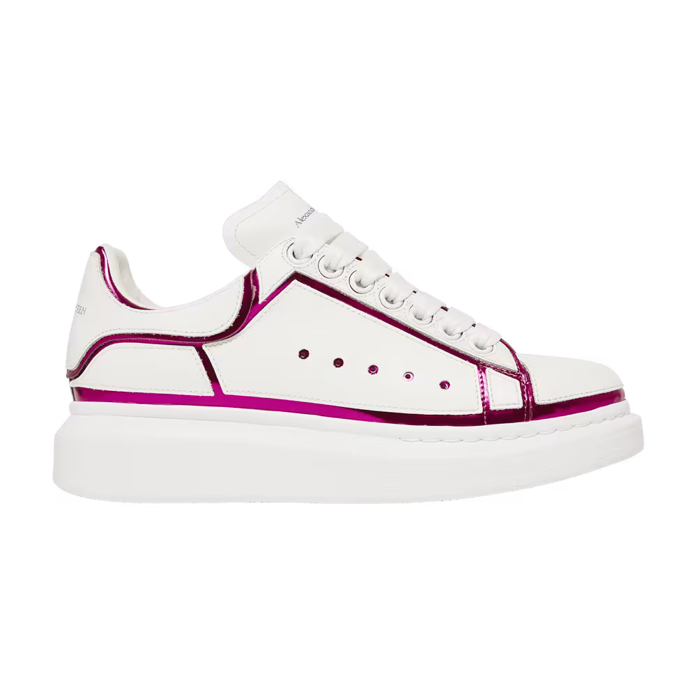 Alexander McQueen Women's Oversized Sneaker White Printers Pink