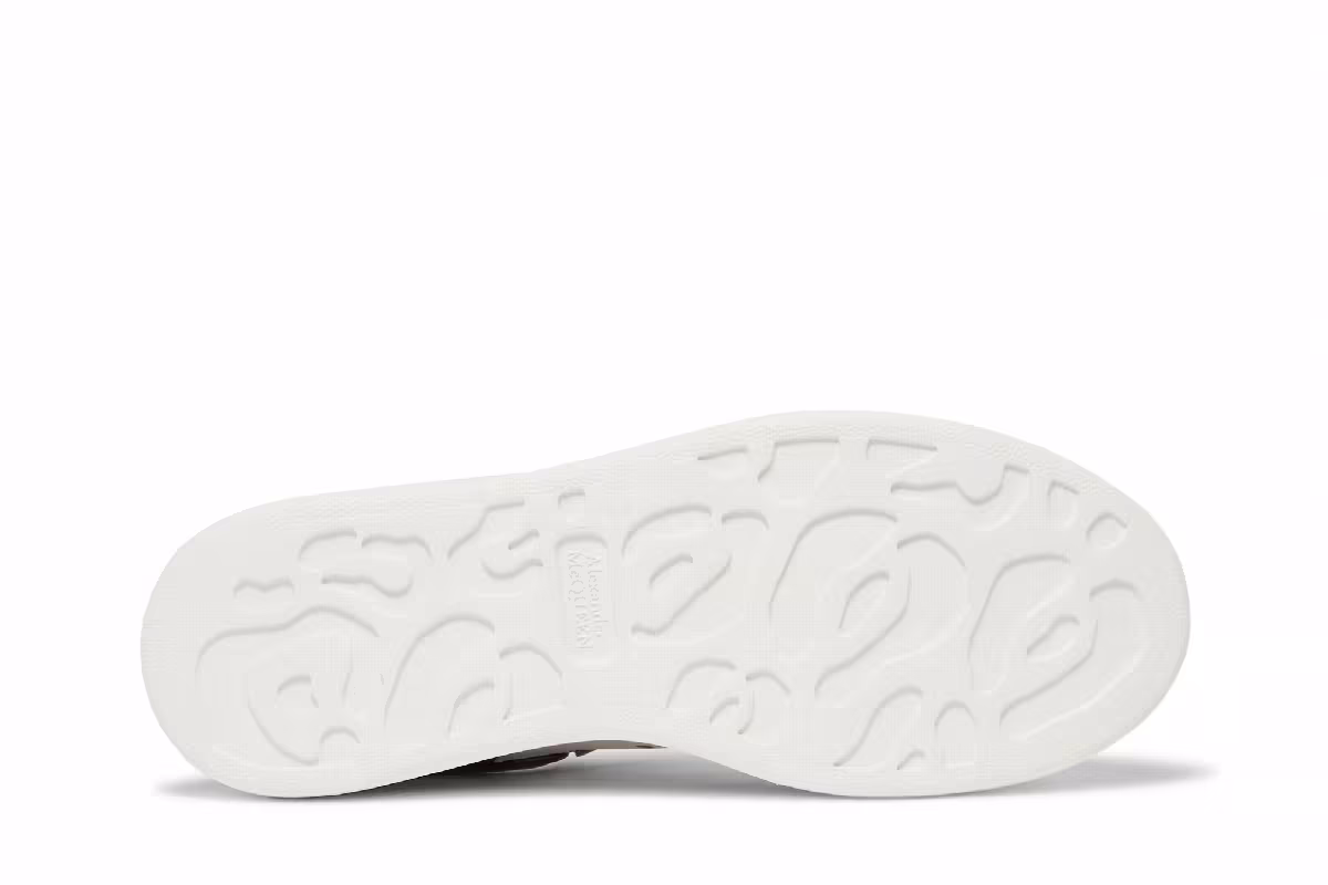 Alexander McQueen Women's Oversized Sneaker White Printers Pink, view 5