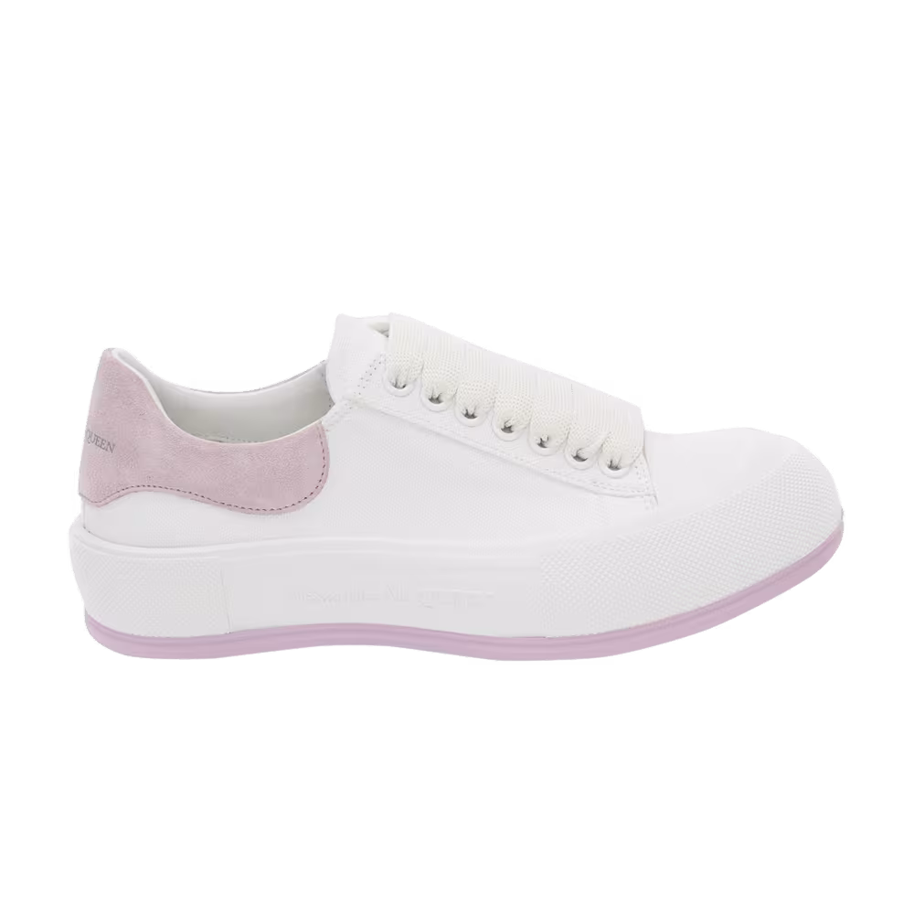 Alexander McQueen Women's Deck Lace Plimsoll White Lilac