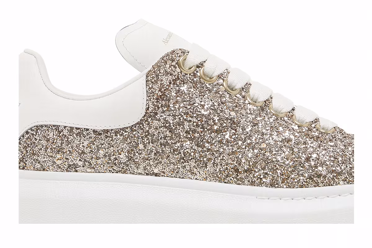 Alexander McQueen Women's Oversized Sneaker Calico Glitter, view 3