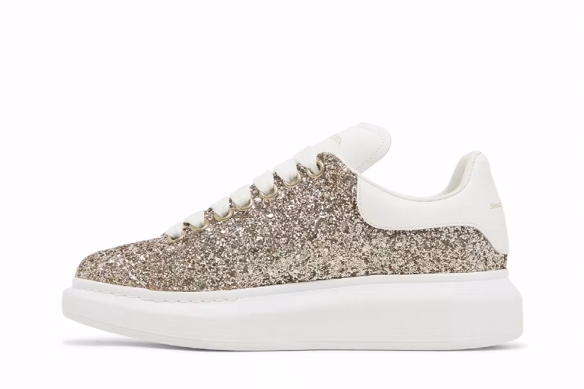 Alexander McQueen Women's Oversized Sneaker Calico Glitter, view 4