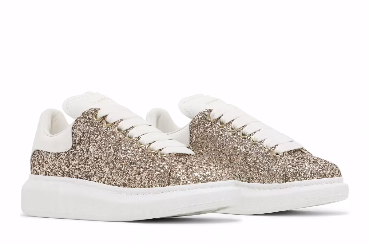 Alexander McQueen Women's Oversized Sneaker Calico Glitter, view 9