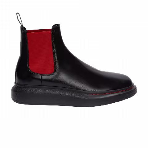 Alexander McQueen Wmns Hybrid Chelsea Boot 'Black Red'