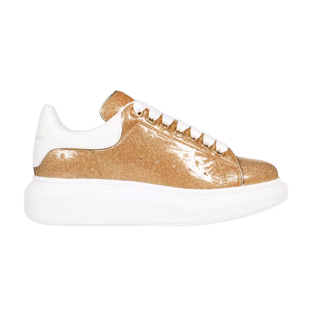 Alexander McQueen Women's Oversized Sneaker Rose Gold Glitter