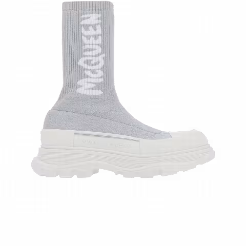 Alexander McQueen Wmns Tread Slick Boot 'Grey White'