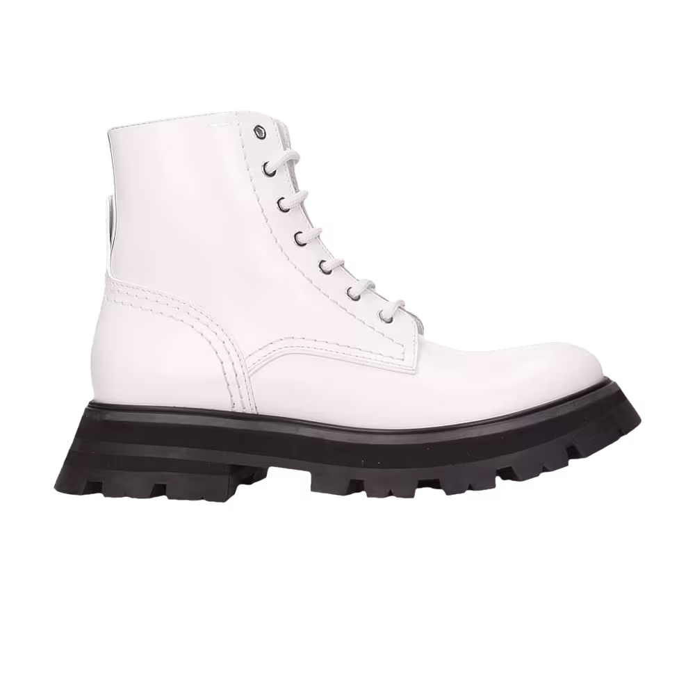 Alexander McQueen Women's Wander Boot White Black