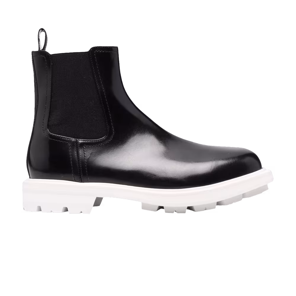 Alexander McQueen Chelsea Boot Black White