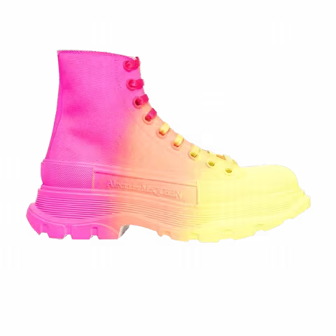 Alexander McQueen Wmns Tread Slick Boots 'Yellow Orange Pink'