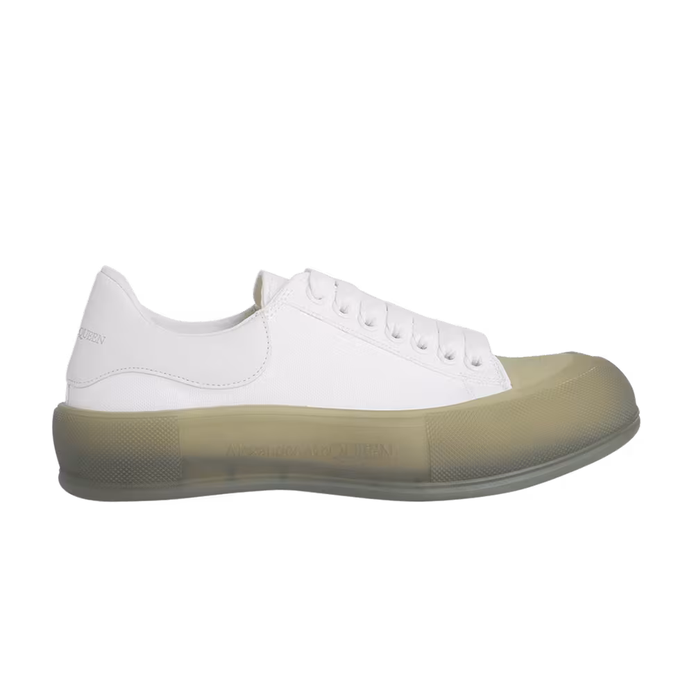 Alexander McQueen Deck Lace-Up Plimsoll White Khaki