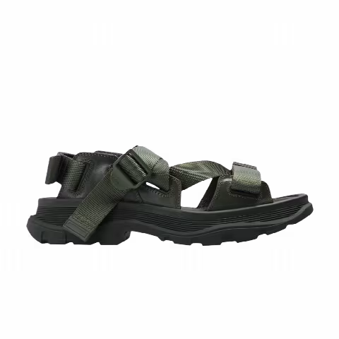 Alexander McQueen Strappy Leather Sport Sandal 'Khaki'