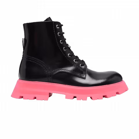 Alexander McQueen Wmns Tread Slick Boot 'Black Pink'