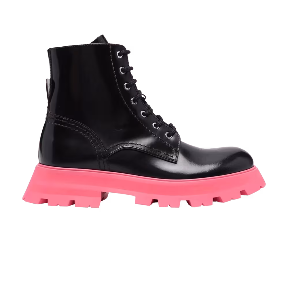 Alexander McQueen Women's Tread Slick Boot Black Pink