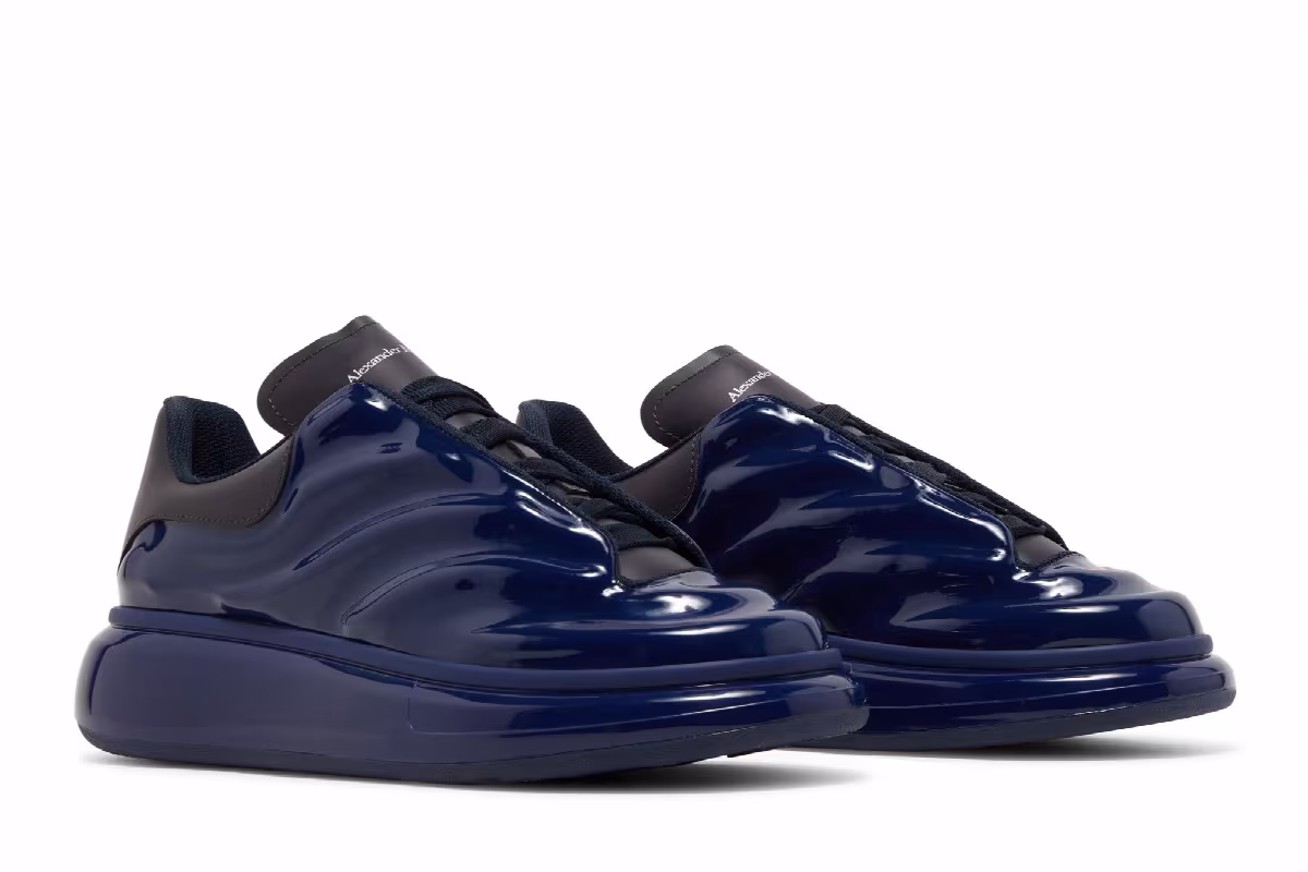 Alexander McQueen Oversized Sneaker Lux Gloss - Navy, view 9