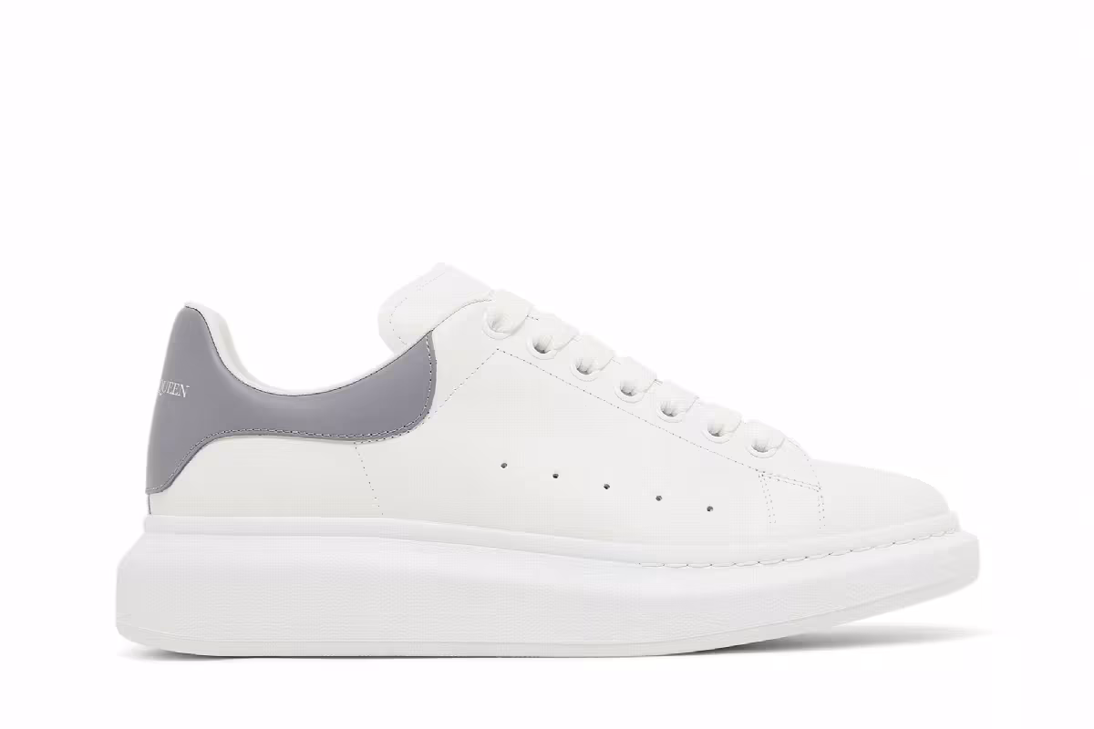 Alexander McQueen Oversized Sneaker White Grey, view 2