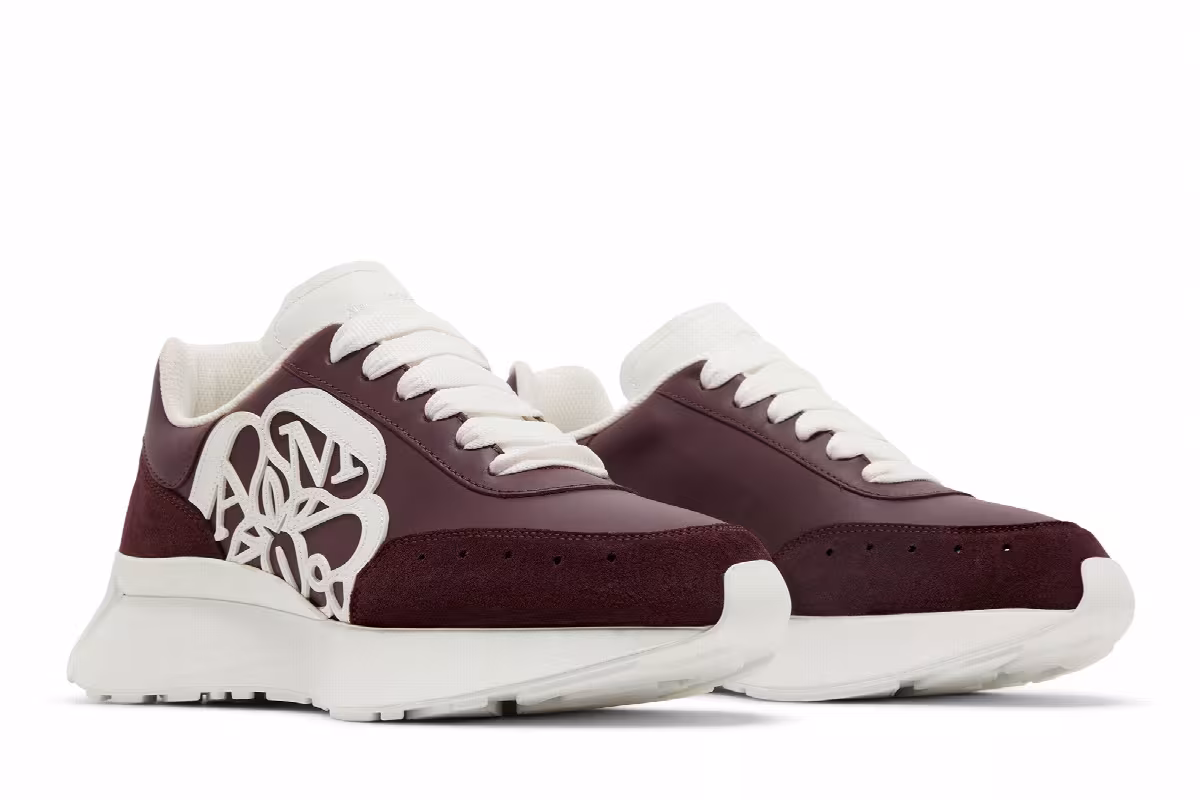 Alexander McQueen Women's Sprint Runner Dark Burgundy, view 9