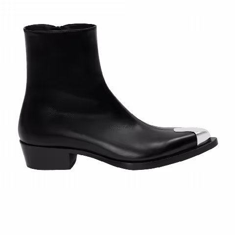 Alexander McQueen Punk Boot 'Black Silver'