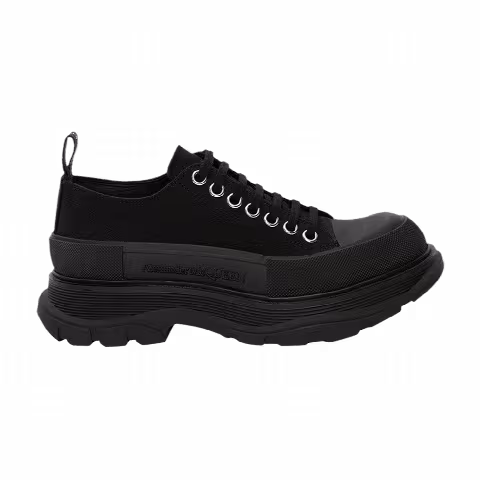 Alexander McQueen Wmns Tread Slick Lace Up 'Triple Black' 2023