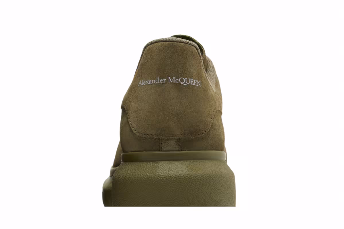 Alexander McQueen Oversized Sneaker Military Green Suede, view 8