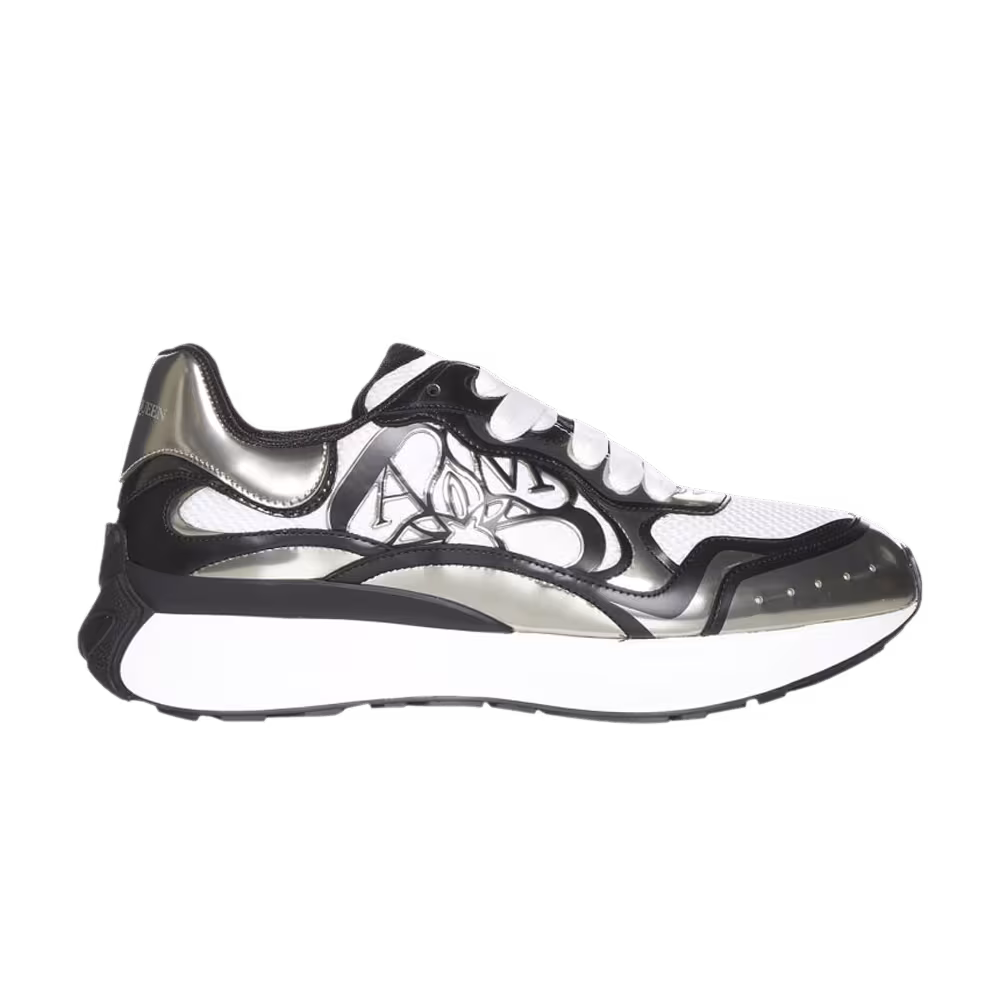 Alexander McQueen Sprint Runner White Silver