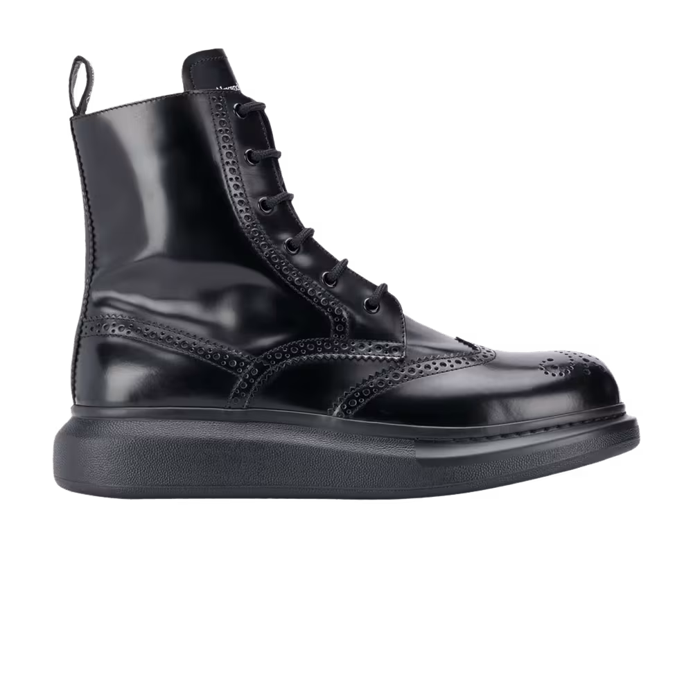 Alexander McQueen Hybrid Brogue Boot Black