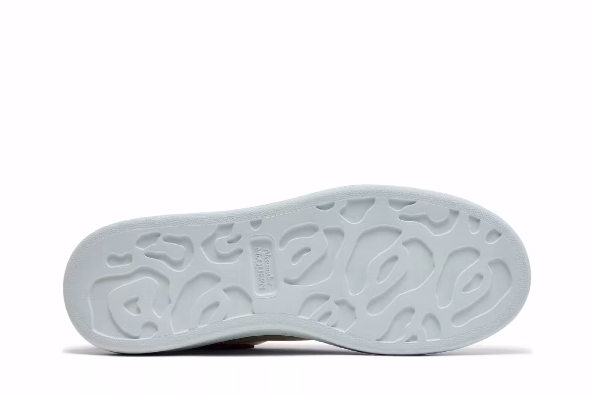 Alexander McQueen Oversized Sneaker White Red Reptile, view 5